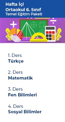 6.sınıf- Ortaokul Temel Eğitim Paketi DKSS-OTEP-6-2021